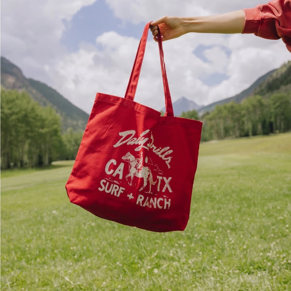 Red Surf Ranch Tote Bag and Wild West Hat